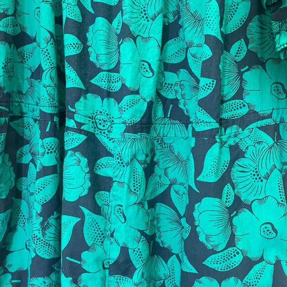 Sundance Grand Bays Jumpsuit Blue Teal Floral Cotton Voile Wide Leg Size Small - Picture 8 of 13